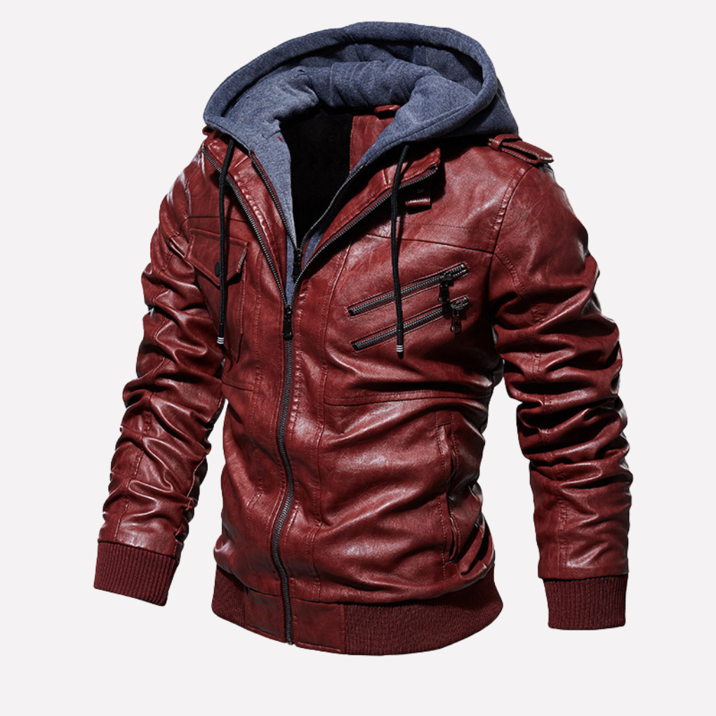 Bram - Men's winter jacket with hood and zip