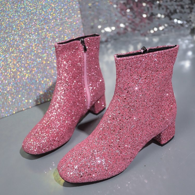 Isla - Women's Party Ankle Boots with Comfort Fit and Glitter Finish