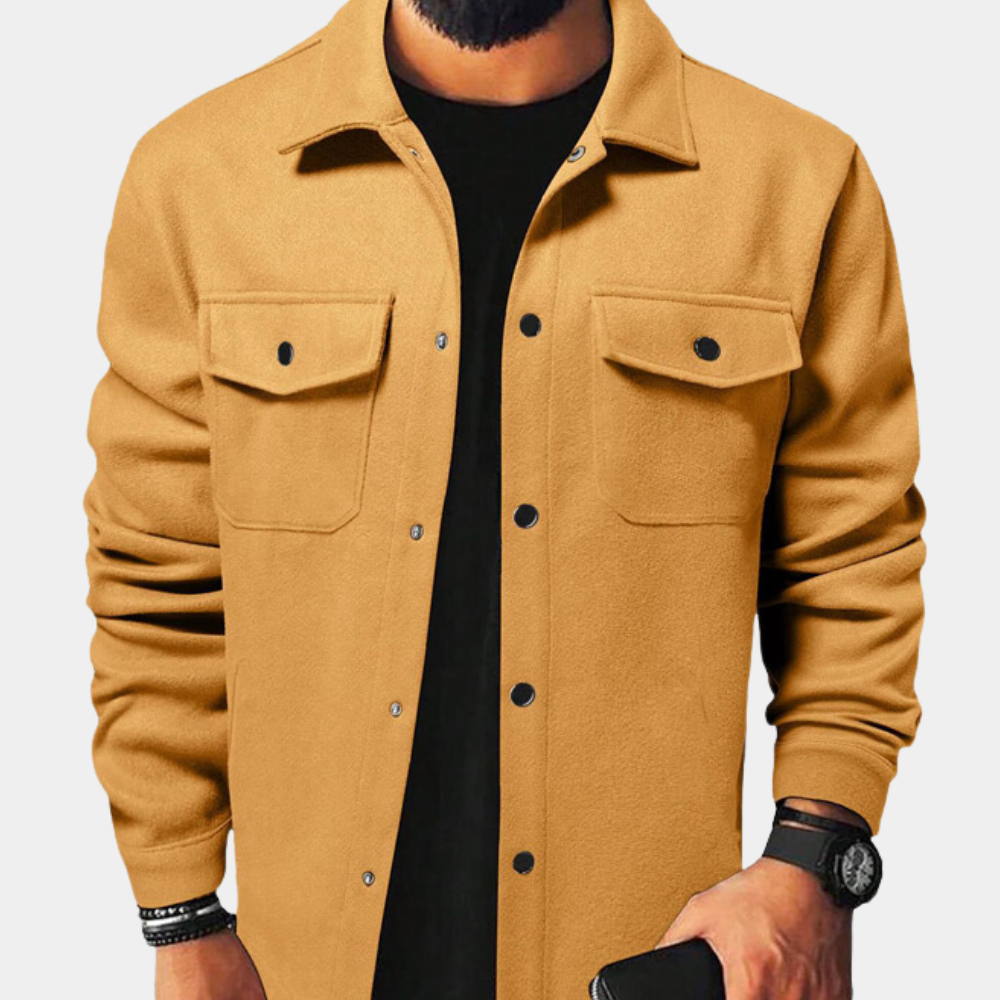 George - Men's Autumn Jacket Lightweight with Button Front and Chest Pockets