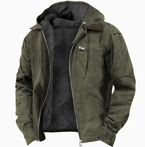Oliver - Men's Outdoor Fall Jacket Hooded with Fleece Lined Interior