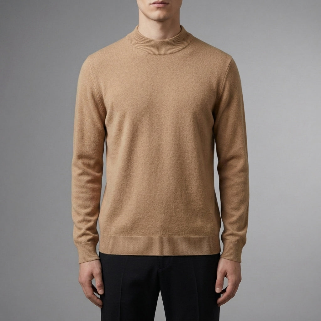 Oliver - Men’s soft knitted crew neck jumper with ribbed cuffs and hem