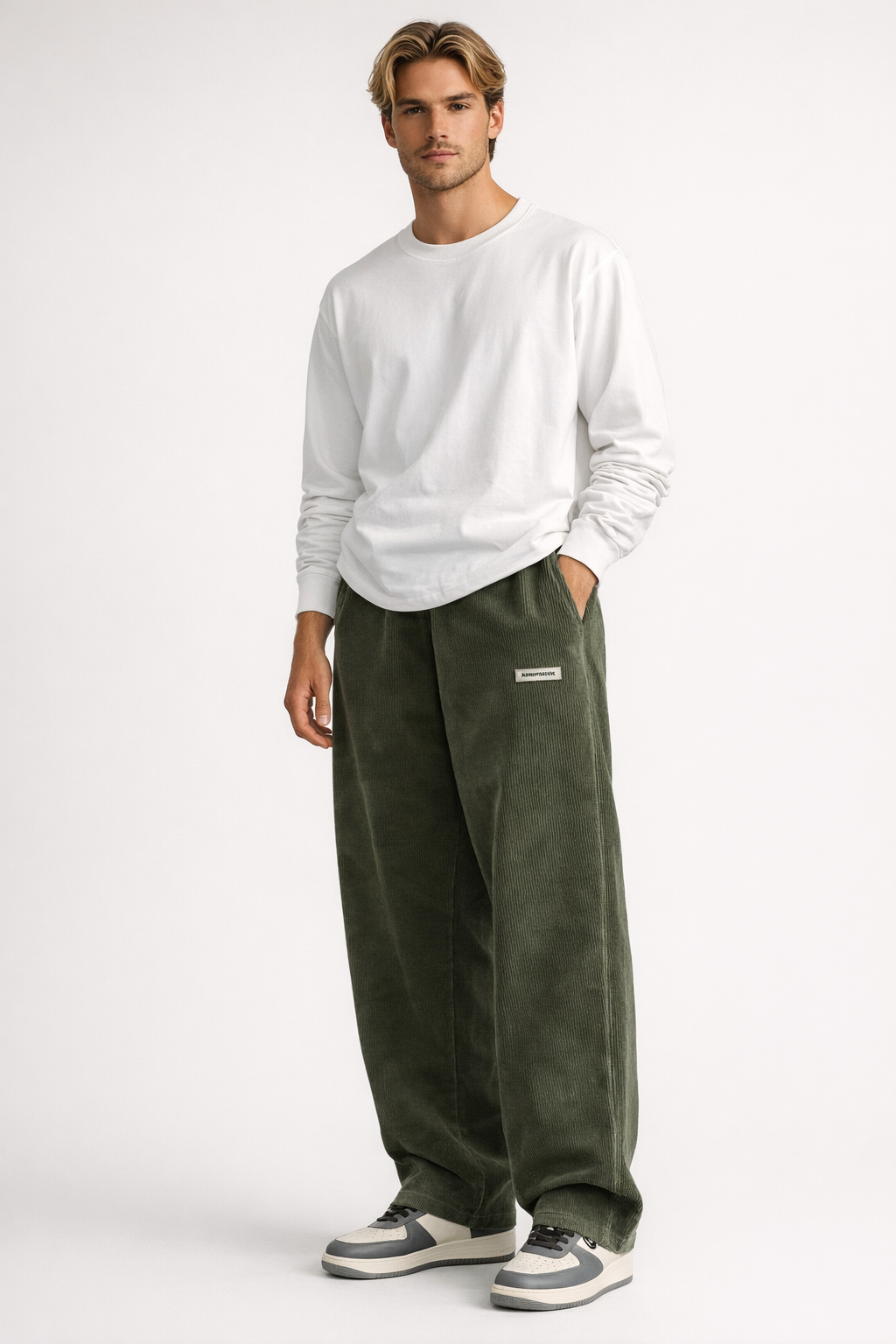 Men's Trousers - Wide Leg Relaxed Fit | Casual