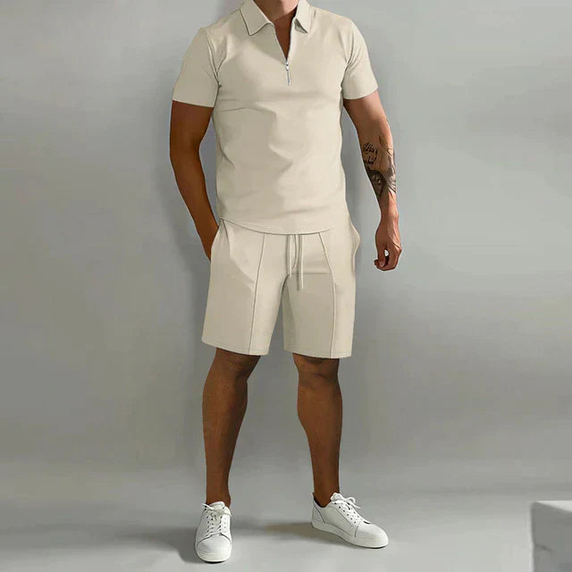 Alfie - Casual Men's Summer Co-Ord Set with Polo Shirt and Shorts