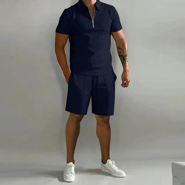 Alfie - Casual Men's Summer Co-Ord Set with Polo Shirt and Shorts