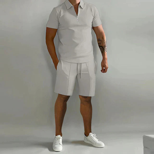 Alfie - Casual Men's Summer Co-Ord Set with Polo Shirt and Shorts