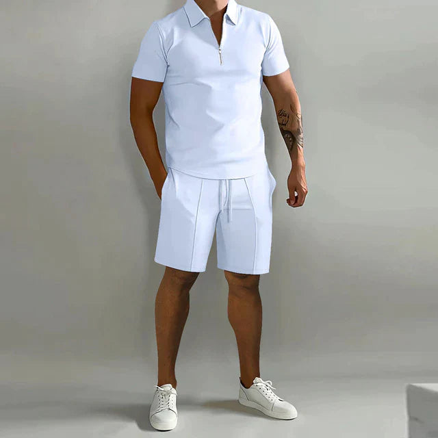 Alfie - Casual Men's Summer Co-Ord Set with Polo Shirt and Shorts