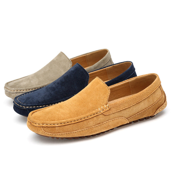 Alfie - Relaxed Men's Comfort Loafers with Contrast Stitching and Rubber Sole