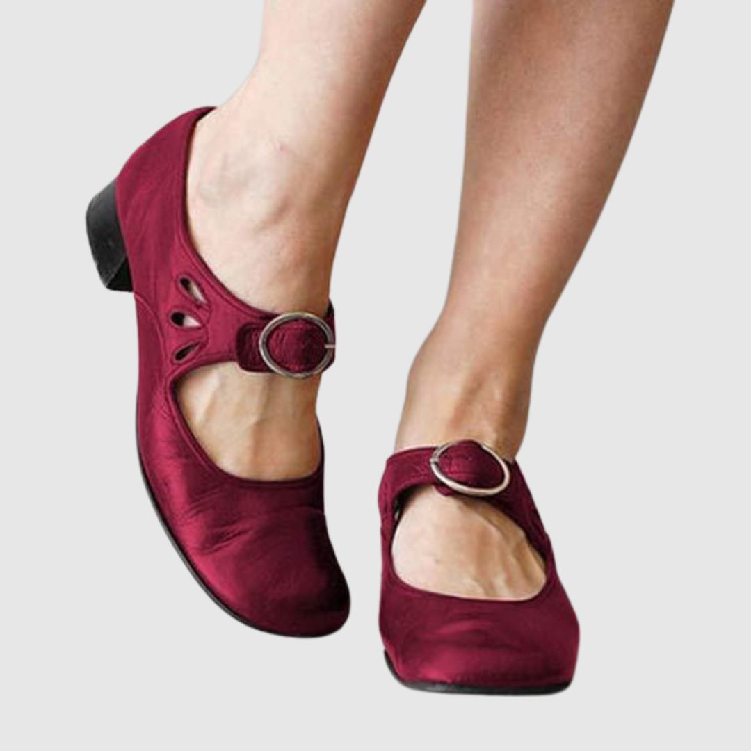 Amelia - Elegant Women's Orthopedic Mary Jane Shoes with Buckle Strap