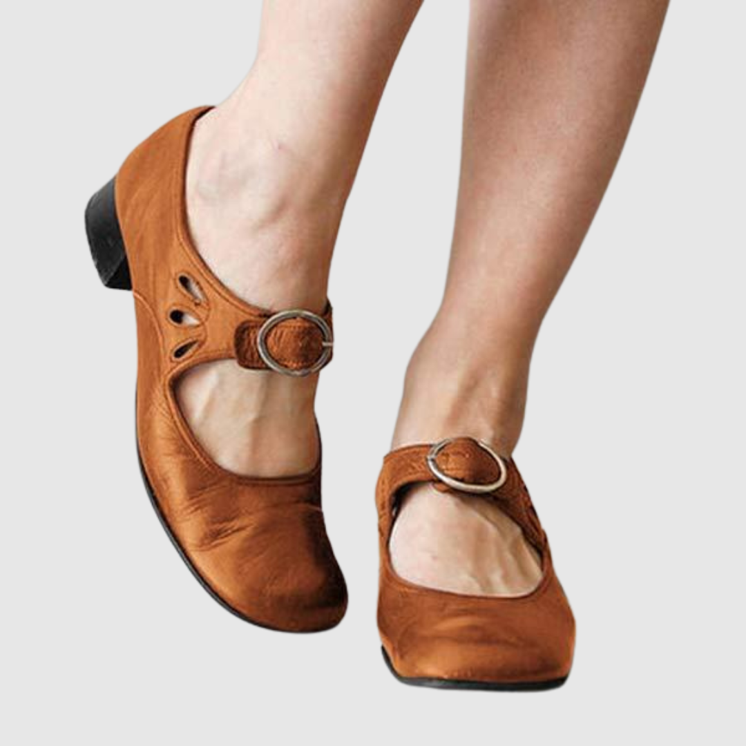 Amelia - Elegant Women's Orthopedic Mary Jane Shoes with Buckle Strap