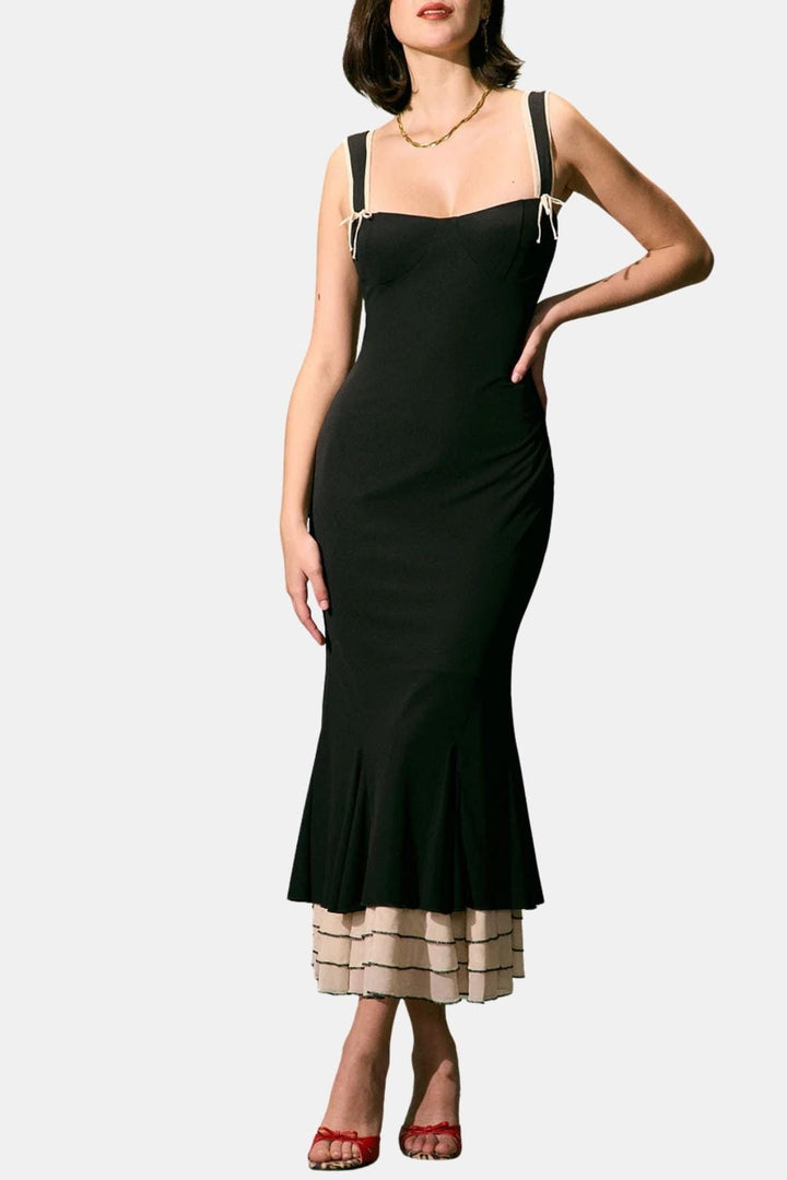 Amelia - Elegant Women's Wedding Guest Dress with Sweetheart Neck and Mermaid Hem