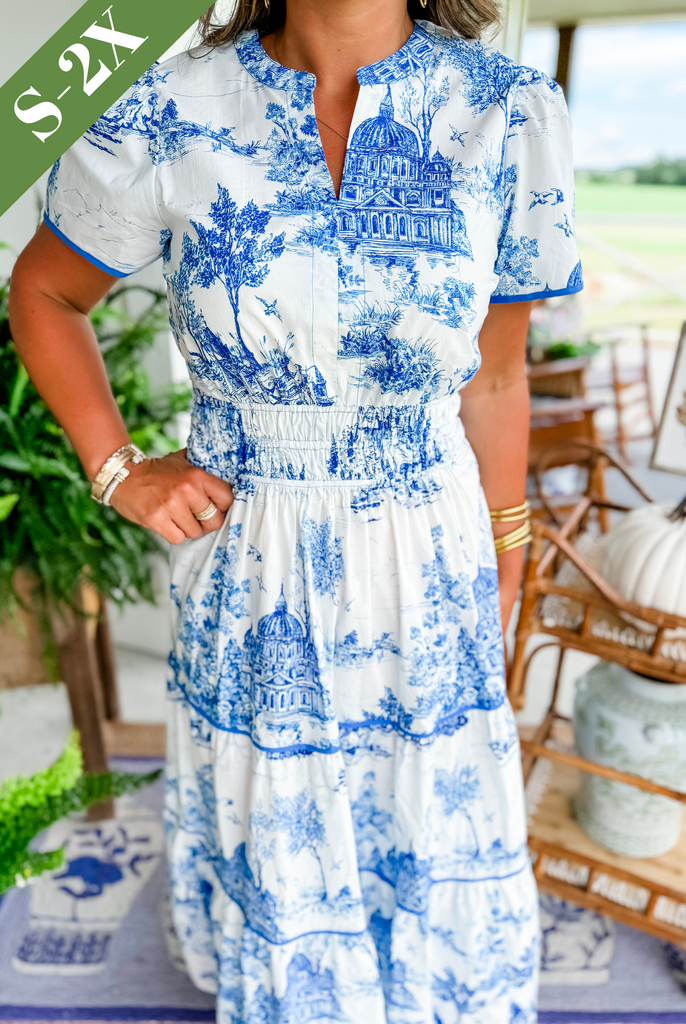 Amelia - Vintage Women's Wedding Guest Maxi Dress with Tiered Skirt and Puff Sleeves