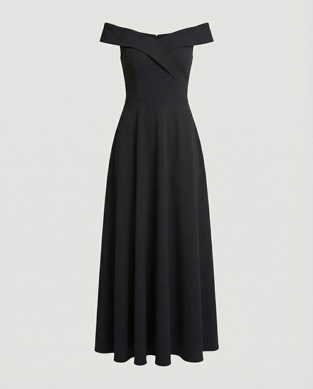 Arabella - Formal Women's Wedding Guest Maxi Dress with Off Shoulder Neckline and Full Skirt