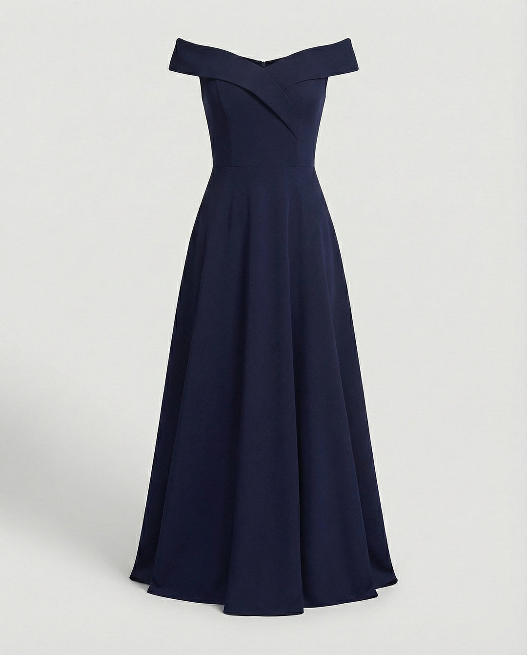 Arabella - Formal Women's Wedding Guest Maxi Dress with Off Shoulder Neckline and Full Skirt