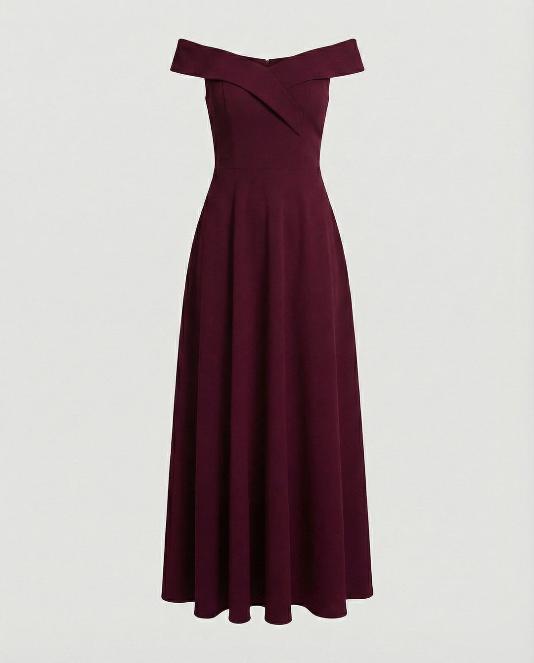 Arabella - Formal Women's Wedding Guest Maxi Dress with Off Shoulder Neckline and Full Skirt