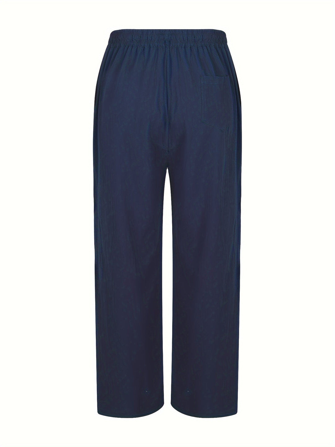 Archie - Casual Men's Linen Trousers with Drawstring Waist and Loose Wide Leg