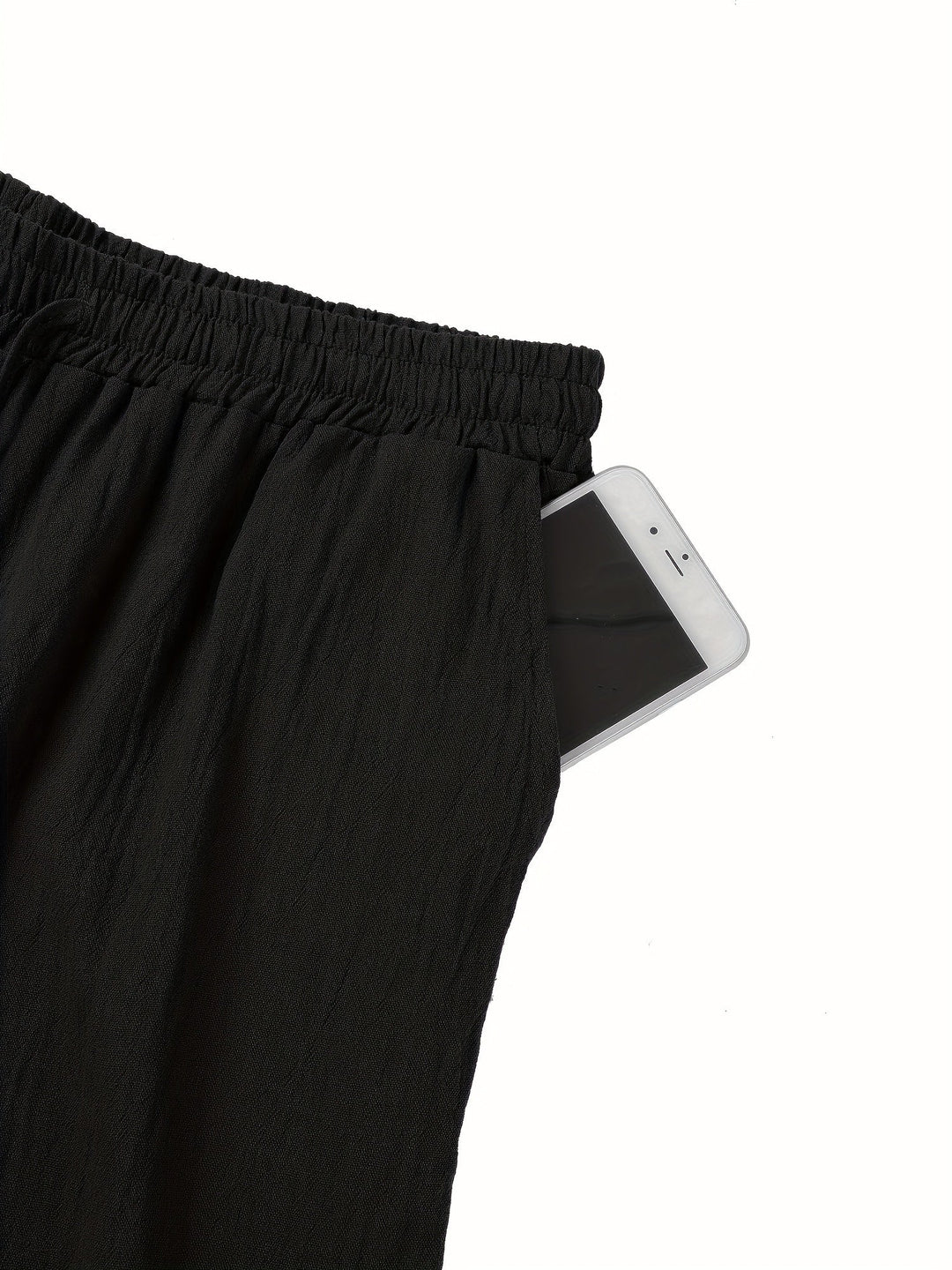 Archie - Casual Men's Linen Trousers with Drawstring Waist and Loose Wide Leg