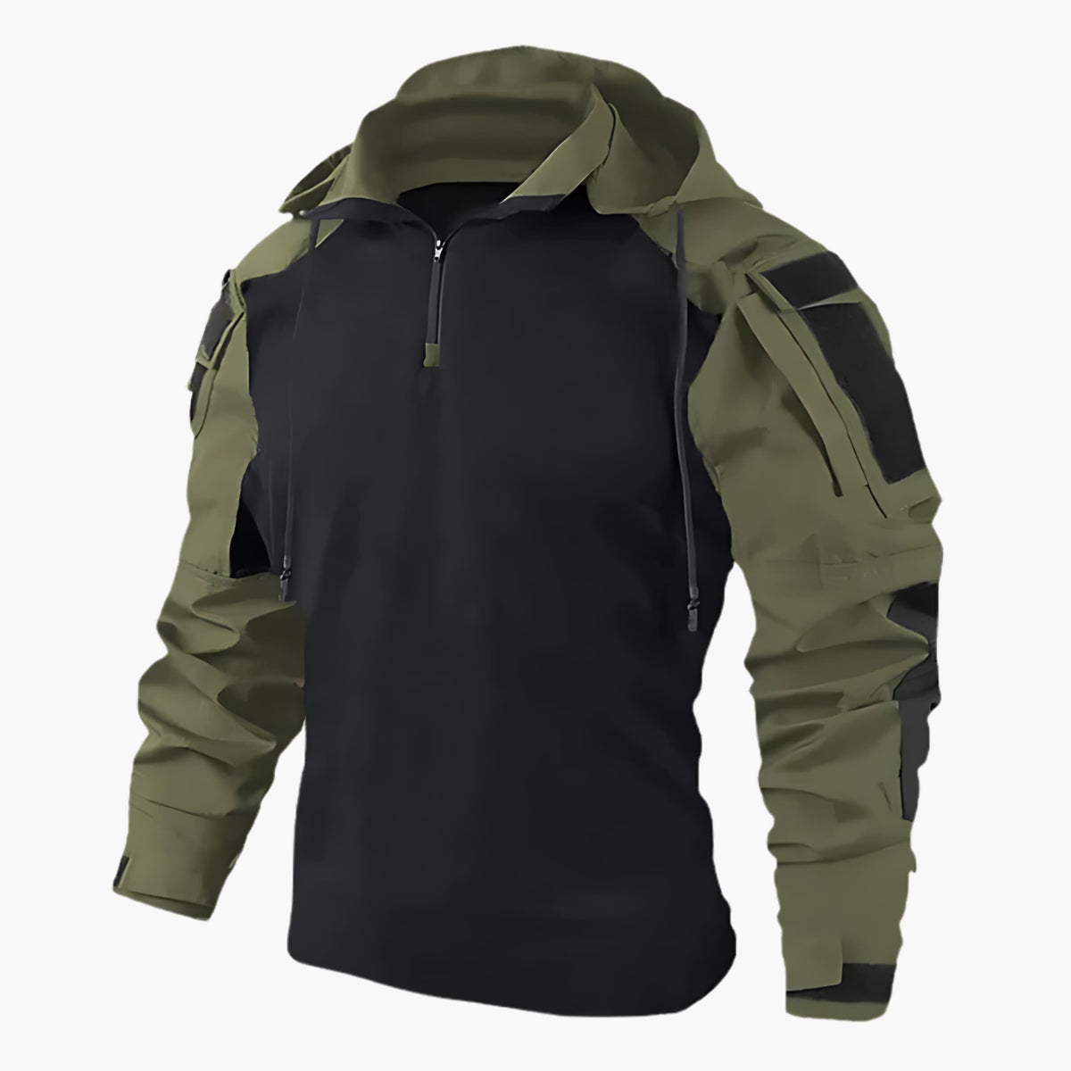 Archie - Men's Tactical Jacket with Hood and Half Zip for Autumn