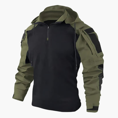 Archie - Men's Tactical Jacket with Hood and Half Zip for Autumn