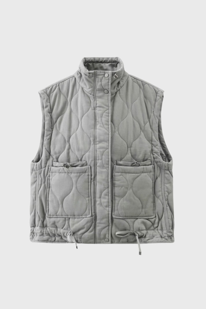 Bodywarmer Women - Quilted with Stand Collar and Front Pockets | Casual