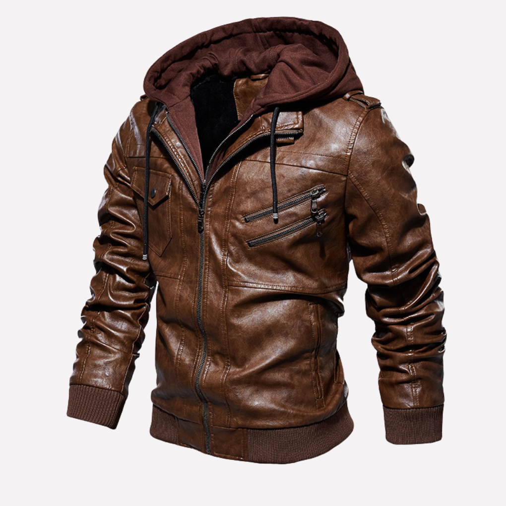 Bram - Men's winter jacket with hood and zip