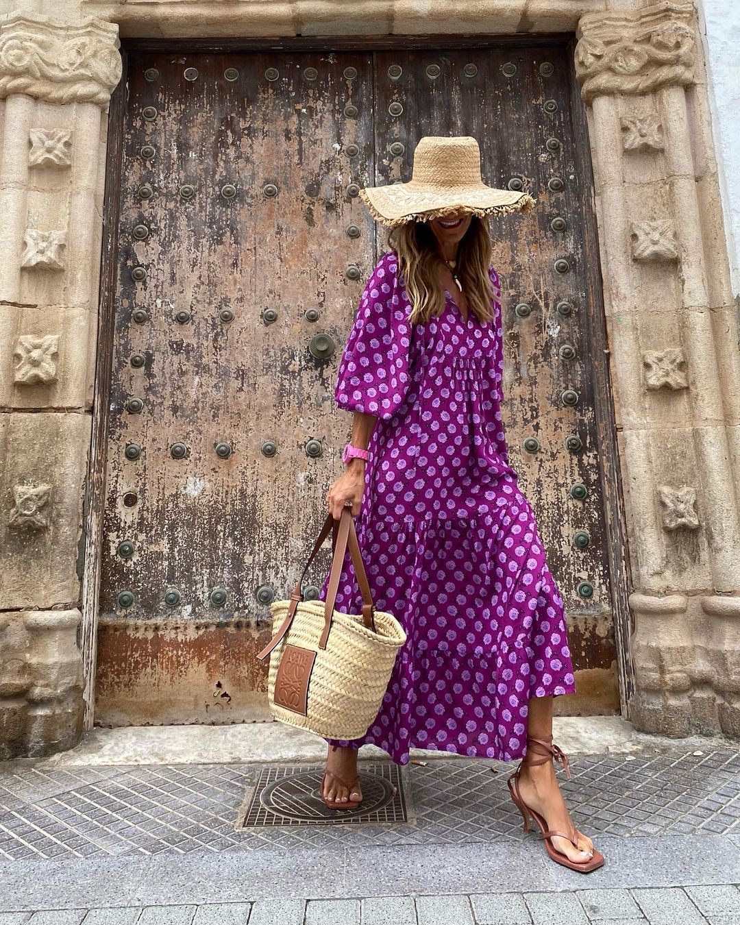 Celeste - Boho Women's Summer Maxi Dress with V Neck and Tiered Skirt