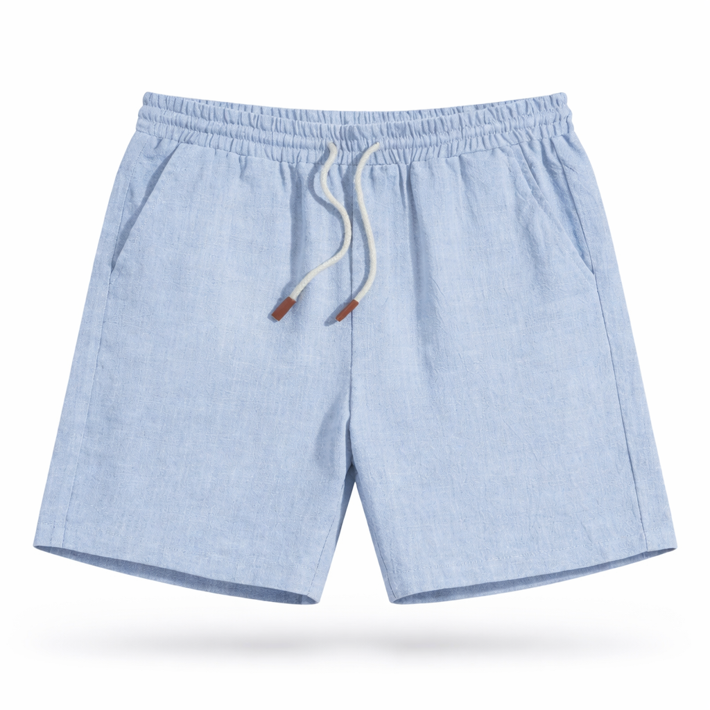 Charlie - Relaxed Men's Linen Shorts with Drawstring Waist and Side Pockets