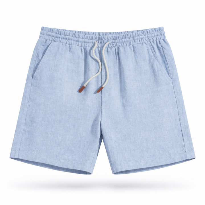 Charlie - Relaxed Men's Linen Shorts with Drawstring Waist and Side Pockets