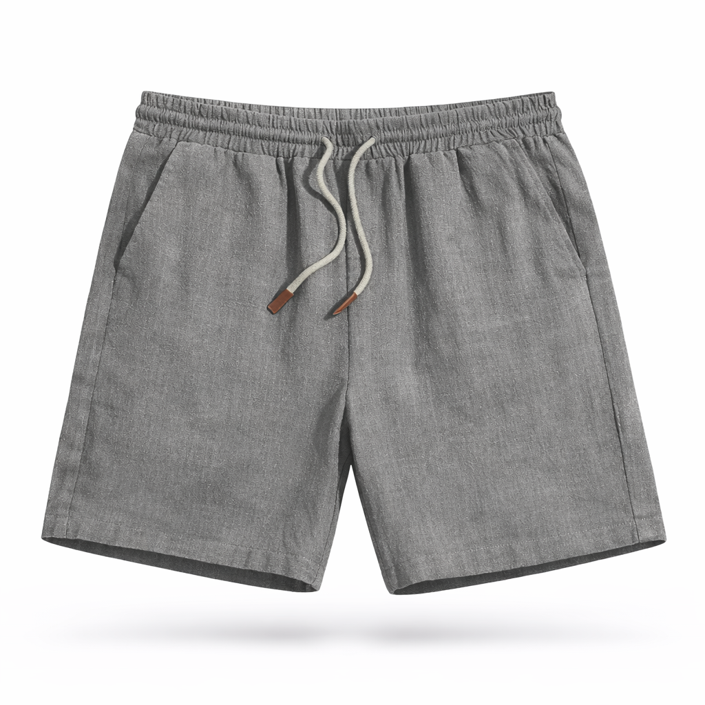 Charlie - Relaxed Men's Linen Shorts with Drawstring Waist and Side Pockets