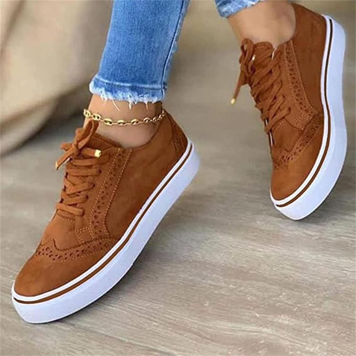 Grace - Women's Orthopedic Trainers for Autumn with Lace-Up Design