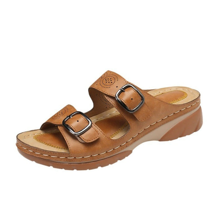 Charlotte - Casual Women's Orthopedic Sandals with Dual Buckle Straps