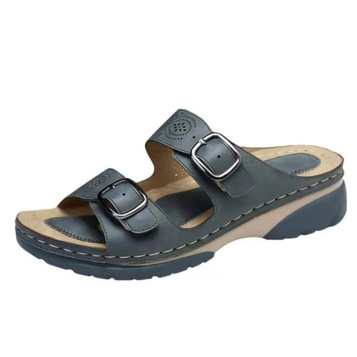 Charlotte - Casual Women's Orthopedic Sandals with Dual Buckle Straps