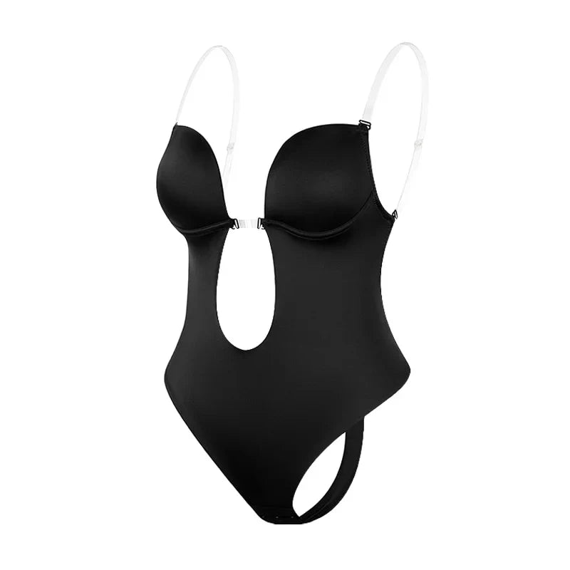 Charlotte - Women’s backless body bra with clear straps and invisible support