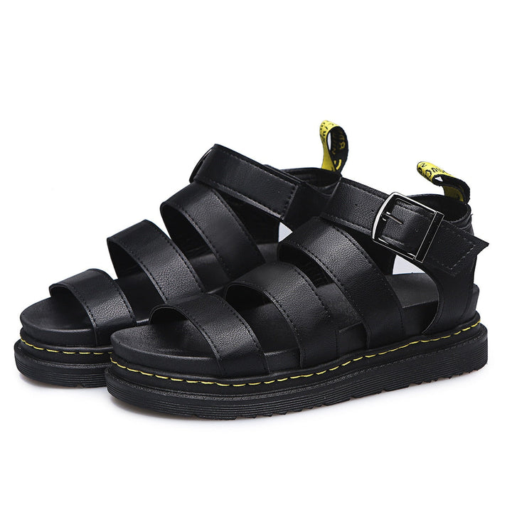 Chloe - Edgy Women's Gladiator Sandals with Triple Strap and Ankle Buckle Platform Sole