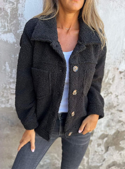 Chloe - Women's Fleece Style Jacket for Autumn with Patch Pockets
