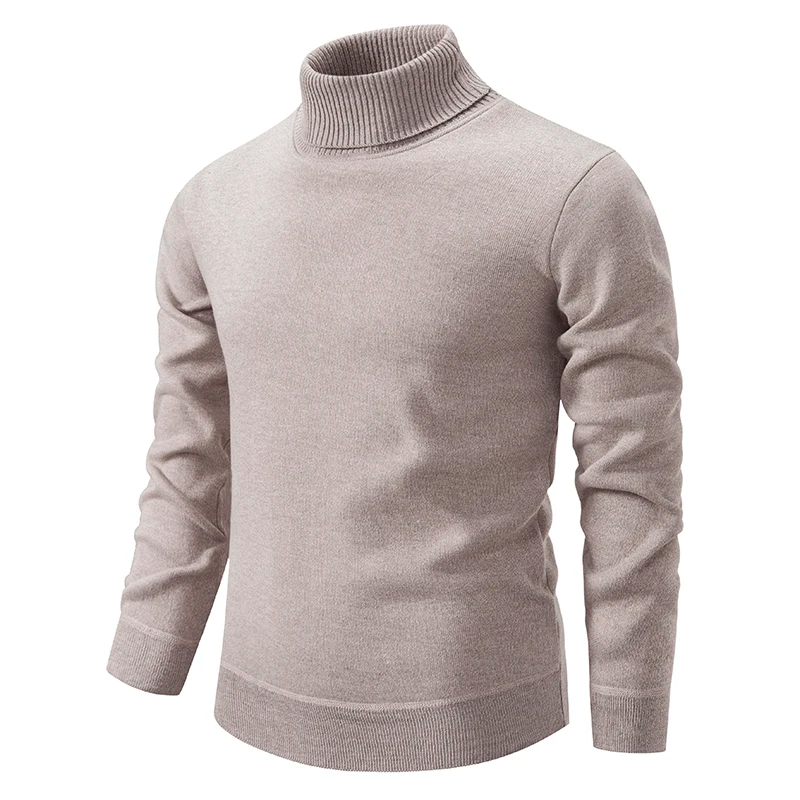 Arthur - Men's smart knitted turtleneck jumper with slim fit and long sleeve