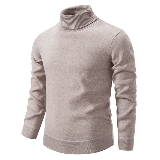 Arthur - Men's smart knitted turtleneck jumper with slim fit and long sleeve
