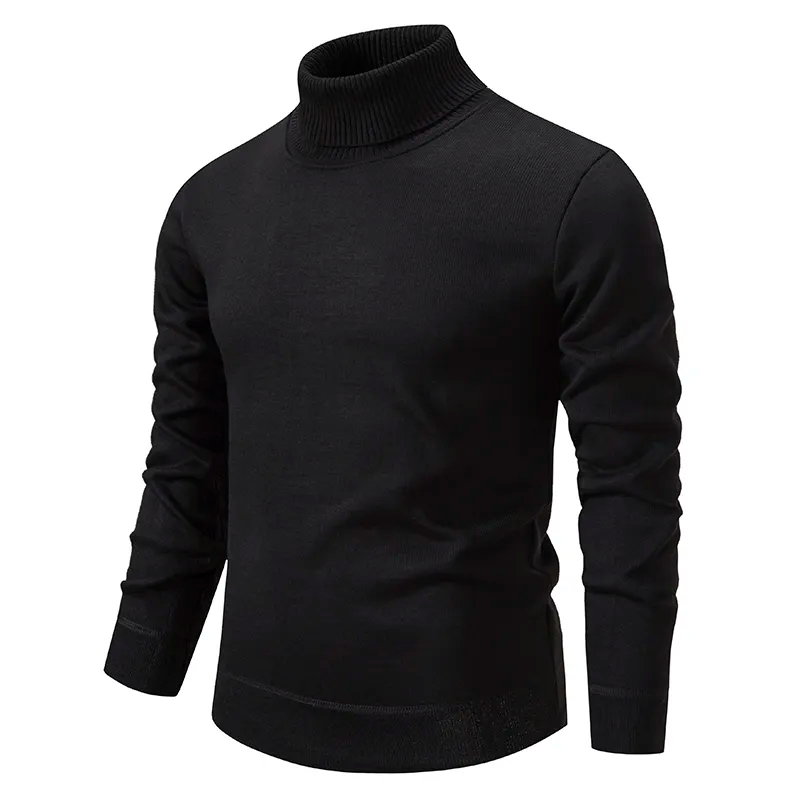 Arthur - Men's smart knitted turtleneck jumper with slim fit and long sleeve