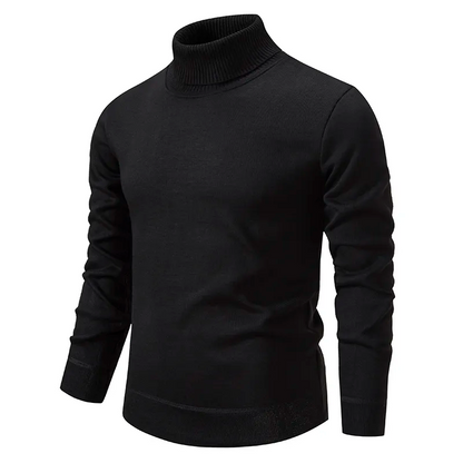 Arthur - Men's smart knitted turtleneck jumper with slim fit and long sleeve