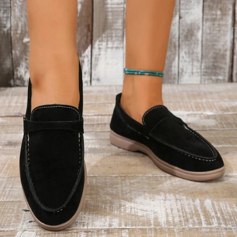 Daisy - Casual Women's Comfort Loafers with Suede Finish