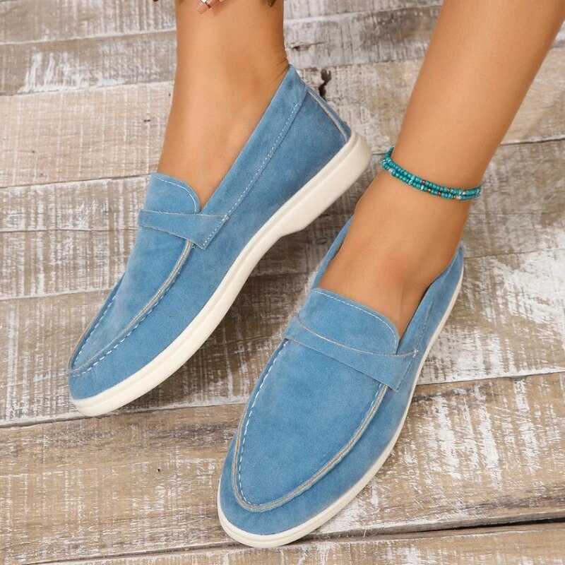 Daisy - Casual Women's Comfort Loafers with Suede Finish