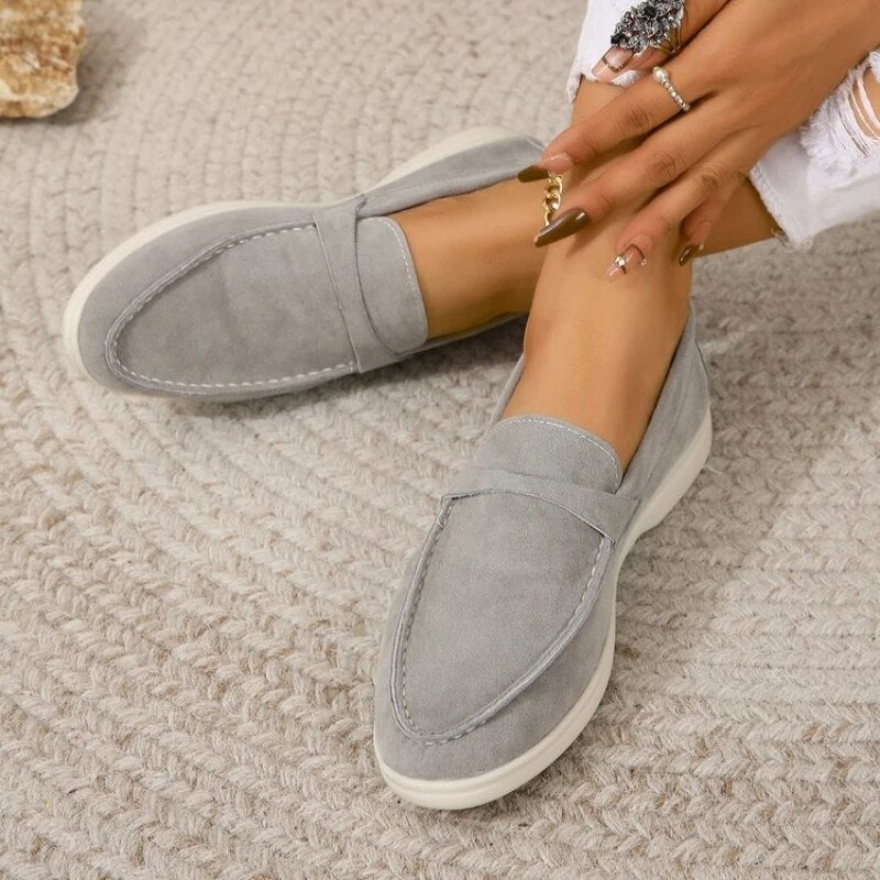 Daisy - Casual Women's Comfort Loafers with Suede Finish