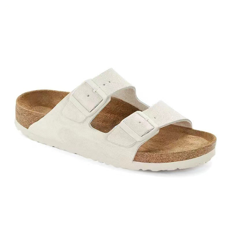 Daisy - Casual Women's Orthopedic Sandals with Double Buckle Strap and Cork Footbed