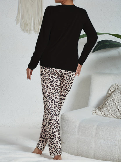 Daisy - Women's comfy printed pyjama set with long sleeve and straight leg