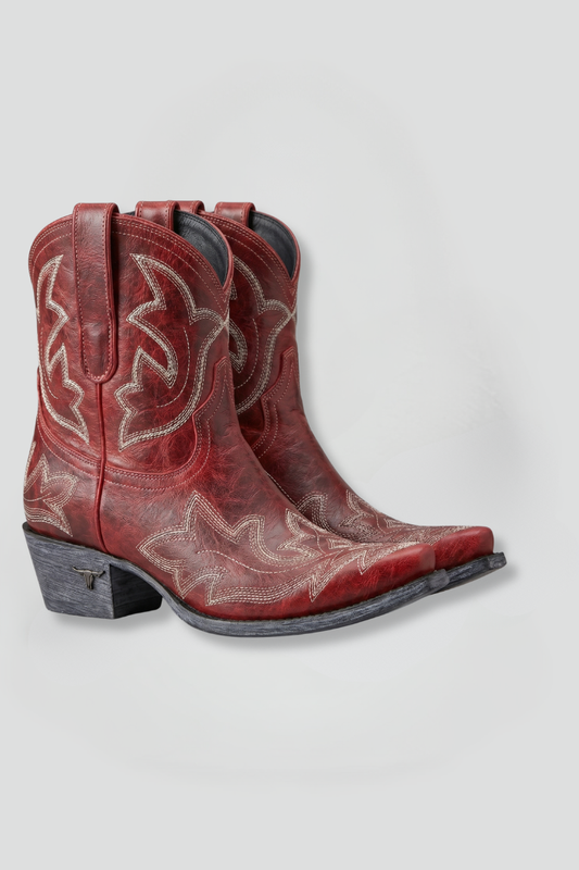 Ella - Women's Cowboy Boots for Autumn with Embroidered Western Detail