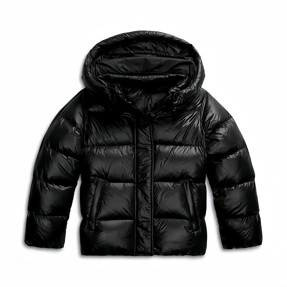 Ella - Women’s waterproof winter puffer jacket with hood and high collar