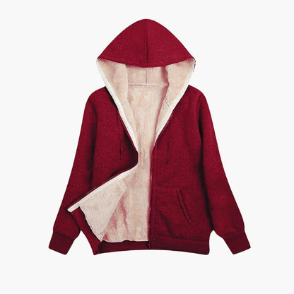 Ella - Women's zip up hoodie with warm lining and ribbed cuffs