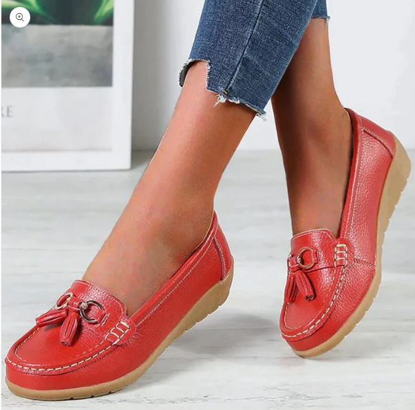 Emily - Casual Women's Comfort Loafers with Tassel Detail and Cushioned Sole