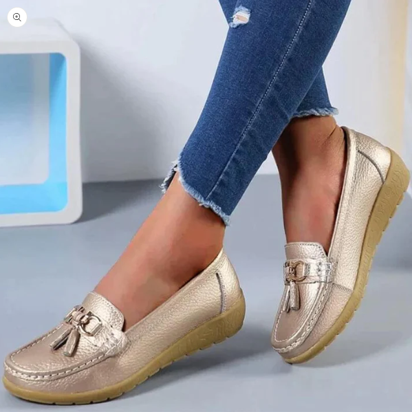 Emily - Casual Women's Comfort Loafers with Tassel Detail and Cushioned Sole