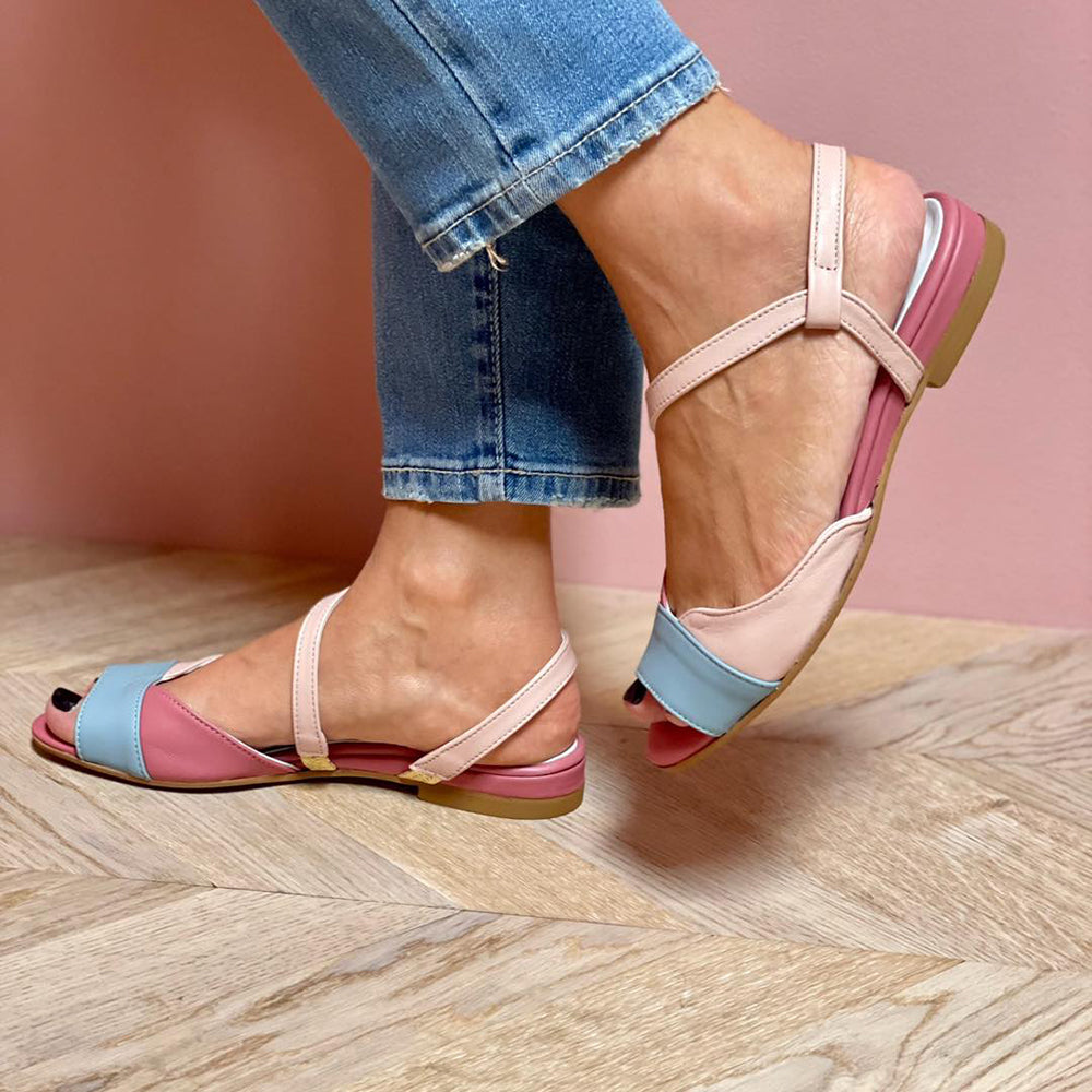 Emily - Casual Women's Comfort Sandals with Colorblock Design