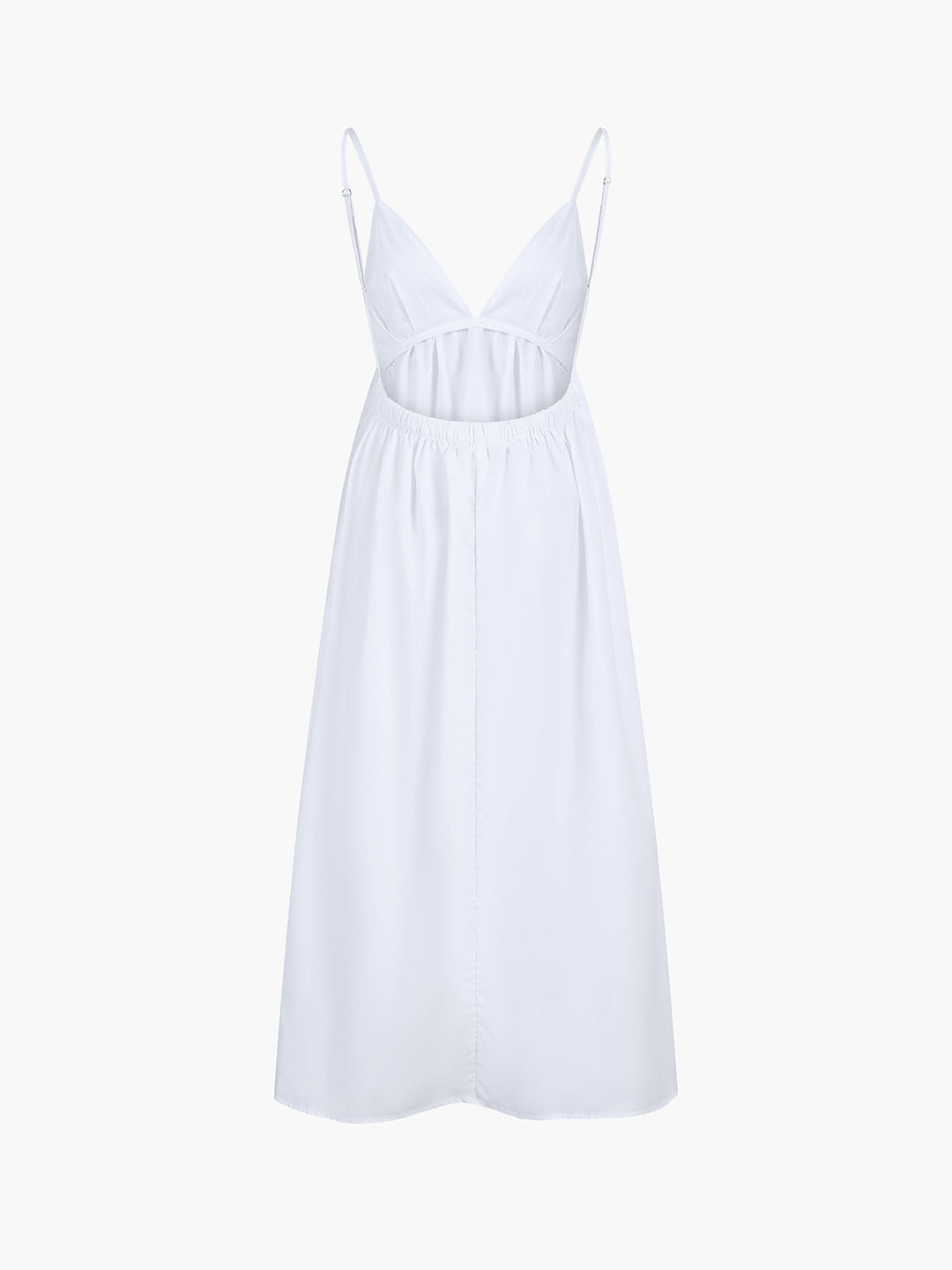 Florence - Flowy Women's Maxi Dress with Deep V-Neck and Open Back Detail